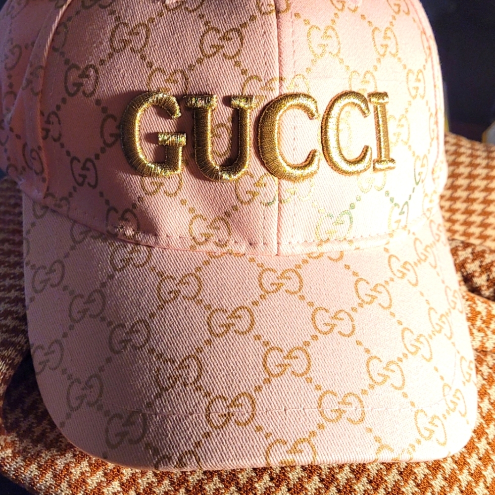 Pink and Gold G hat.  Today Sale"